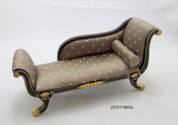 Chaise Lounge -Black 1:12 scale