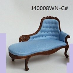 Louis the XV Chaise Lounge/Belter Couch -Blue