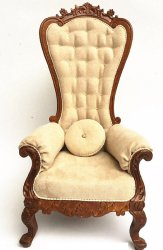 French Baroque High Back King Throne chair by Absalom Roche-waln