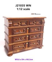 Carved chest of drawers-walnut