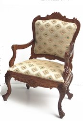 Louis XV Rococo Arm Chair 1840-1865 -WN