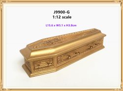 Coffin with solid top-UF