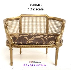 Louis X1V small settee - gold