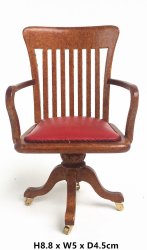 Office chair 19th Century 1:12 scale -walnut
