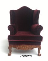 Georgian 19 C Wing Chair-walnut