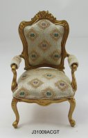 Louis XV Gilded Fauteuil Arm Chair