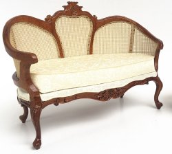 Louis XV Substyle Sofa 1:12 scale -walnut
