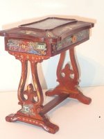 Victorian Antique Japanned Sewing Box