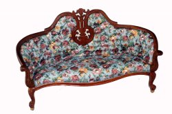 American Victorian arm chair with a medallion Back - walnut