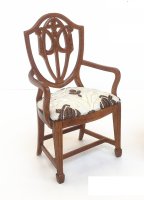 Edwardian Hepplewhite design 1800s Arm Chair-walnut