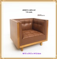 Mid Century Tub Chair upholstere in Brown Leather