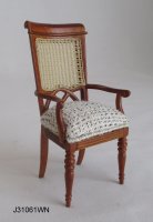 Berger French Style Arm Chair - walnut