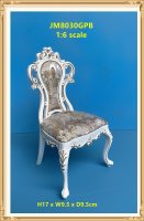 Dressing Table Chair white and Gold