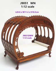 Chinese Chippendale Double Bed-mahogany
