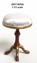 Dressing Table Stool from the Bedroom of Ferdinand 11-Walnut