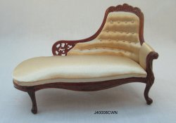 Louis the XV Chaise Lounge/Belter Couch -Gold