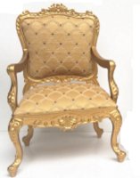 Louis XV Rocco Arm Chair-walnut