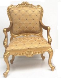 LouisXV Rocco Arm Chair-Gold