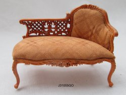 Victorian/French Rococo Style couch - golden Maple