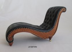 Art Deco Chaise Lounge 19th C - walnut