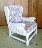 Vintage Wing Back Chair-white