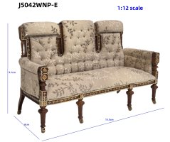 Settee French 18th C-walnut