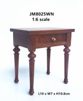 Country Style End Table- walnut 1 to 6 scale