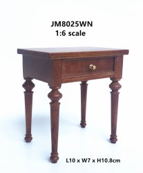Country Style End Table- walnut 1 to 6 scale