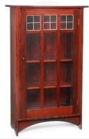 Single Door Bookcase-walnut