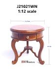 Round Lamp Table-walnut